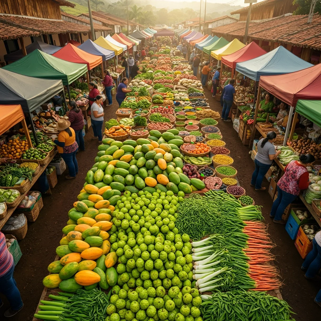 Mercado agrícola en Pereira, Colombia